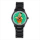 The Flintstones Fred Flintstone - Mens Black Stainless Steel Round Watch