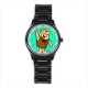 The Flintstones Barney Rubble - Mens Black Stainless Steel Round Watch
