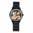 Disney Pinocchio - Mens Black Stainless Steel Round Watch