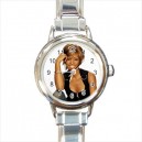 Whitney Houston - Round Italian Charm Watch