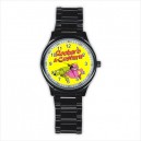 Roobarb And Custard - Mens Black Stainless Steel Round Watch