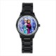 Disney Frozen Elsa And Anna - Mens Black Stainless Steel Round Watch