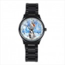 Disney Frozen Olaf - Mens Black Stainless Steel Round Watch