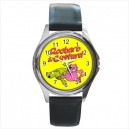 Roobarb And Custard - Silver Tone Round Metal Watch