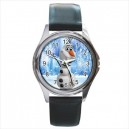 Disney Frozen Olaf - Silver Tone Round Metal Watch
