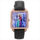 Disney Frozen Elsa And Anna - Square Unisex Rose Gold Tone Watch