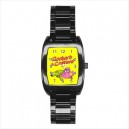 Roobarb And Custard - Mens Black Stainless Steel Barrel Style Watch