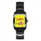 Roobarb And Custard - Mens Black Stainless Steel Barrel Style Watch
