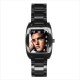 Elvis Presley - Mens Black Stainless Steel Barrel Style Watch
