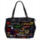 Rock Bands Collage -  Oversize Office Handbag