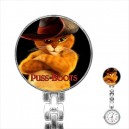 Shrek Puss In Boots - Stainless Steel Nurses Fob Watch