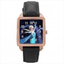 Disney Frozen Elsa - Square Unisex Rose Gold Tone Watch