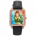 Rik Mayall Drop Dead Fred - Square Unisex Rose Gold Tone Watch