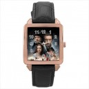 Les Miserables - Square Unisex Rose Gold Tone Watch