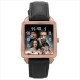 Les Miserables - Square Unisex Rose Gold Tone Watch