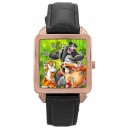 Disney Jungle Book - Square Unisex Rose Gold Tone Watch