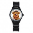 The Muppets Kermit The Frog - Mens Black Stainless Steel Round Watch