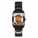 The Muppets Kermit The Frog - Mens Black Stainless Steel Barrel Style Watch