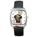 Pink AKA Alecia Moore - Silver Tone Square Metal Watch