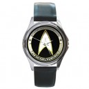 Star Trek Starfleet Command - Silver Tone Round Metal Watch