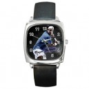 Rodger Federer - Silver Tone Square Metal Watch