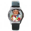 Roy Chubby Brown - Silver Tone Round Metal Watch