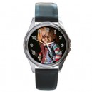 Chucky Childs Play - Silver Tone Round Metal Watch