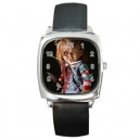 Chucky Childs Play - Silver Tone Square Metal Watch