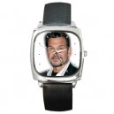 Patrick Swayze - Silver Tone Square Metal Watch