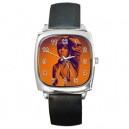 Justin Bieber - Silver Tone Square Metal Watch
