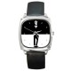 Ska Mod Two Tone  - Silver Tone Square Metal Watch