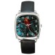 Captain Scarlet  - Silver Tone Square Metal Watch