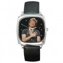 Jon Bon Jovi  - Silver Tone Square Metal Watch