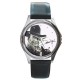 John Wayne Signature - Silver Tone Round Metal Watch