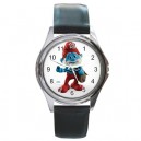 The Smurfs Papa Smurf - Silver Tone Round Metal Watch