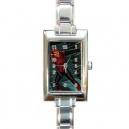 Captain Scarlet - Rectangular Italian Charm Watch