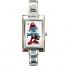 The Smurfs Papa Smurf - Rectangular Italian Charm Watch