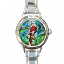 Captain Scarlet - Round Italian Charm Watch