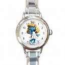 The Smurfs Smurfette - Round Italian Charm Watch