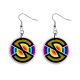 Captain scarlet Spectrum - Button Earrings