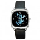The Fringe Glyph  - Silver Tone Square Metal Watch