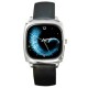 The Fringe Glyph  - Silver Tone Square Metal Watch