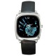 The Fringe Glyph  - Silver Tone Square Metal Watch