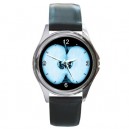 The Fringe Glyph - Silver Tone Round Metal Watch