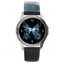 The Fringe Glyph - Silver Tone Round Metal Watch