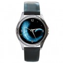 The Fringe Glyph - Silver Tone Round Metal Watch