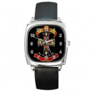 Guns N Roses - Silver Tone Square Metal Watch