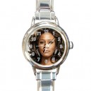 Whitney Houston - Round Italian Charm Watch