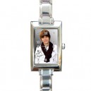 Justin Bieber - Rectangular Italian Charm Watch