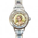 Queen Elizabeth II Diamond Jubilee 60 Years - Round Italian Charm Watch
